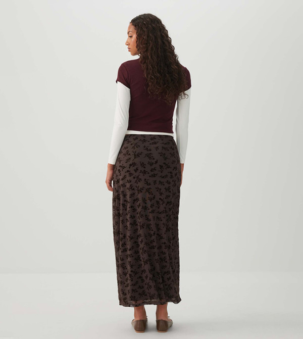 Ardene  Maxi Skirts - Brown Maxi Skirts