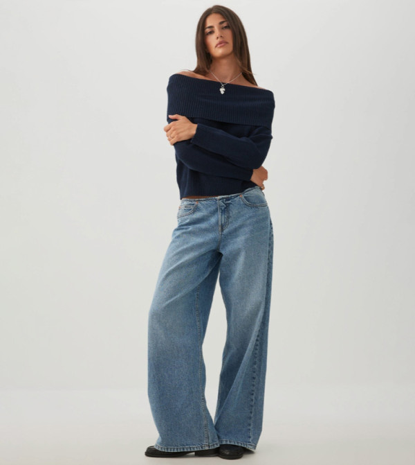 اردين توبات قصيرة - أزرق غامق Cropped Tops