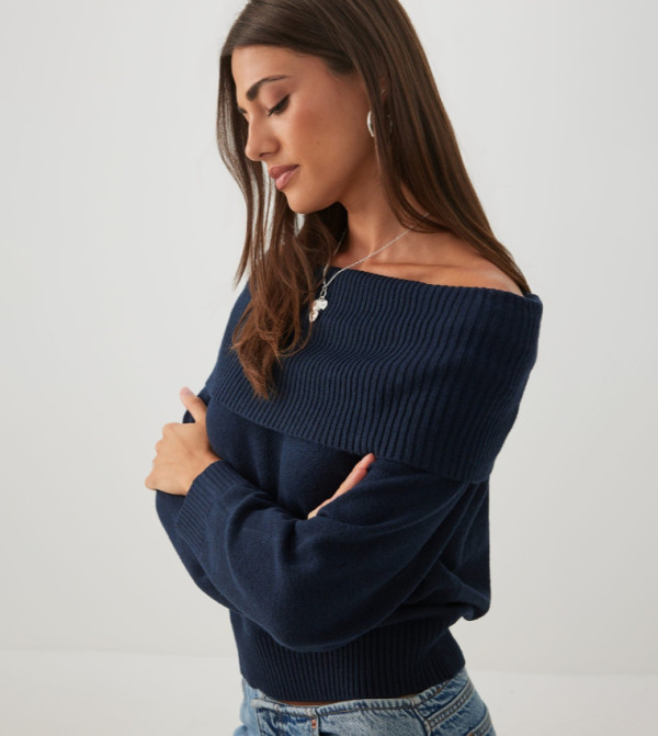 اردين توبات قصيرة - أزرق غامق Cropped Tops