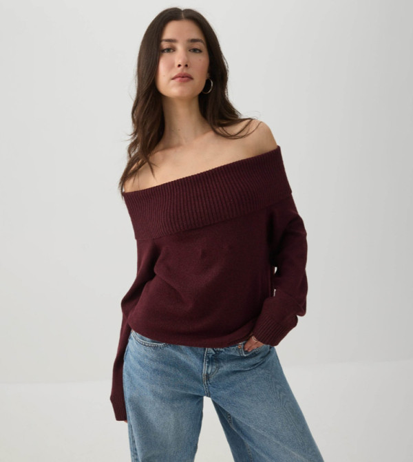 اردين  توبات قصيرة - بورغندي Cropped Tops