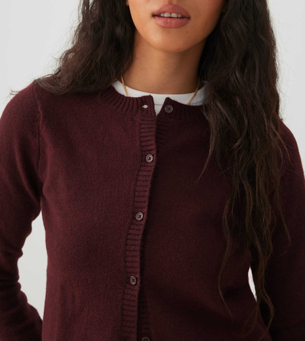 Ardene  Clothing - Burgundy Cardigans