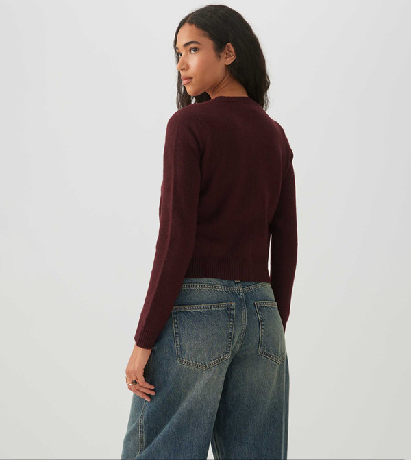 Ardene  Clothing - Burgundy Cardigans