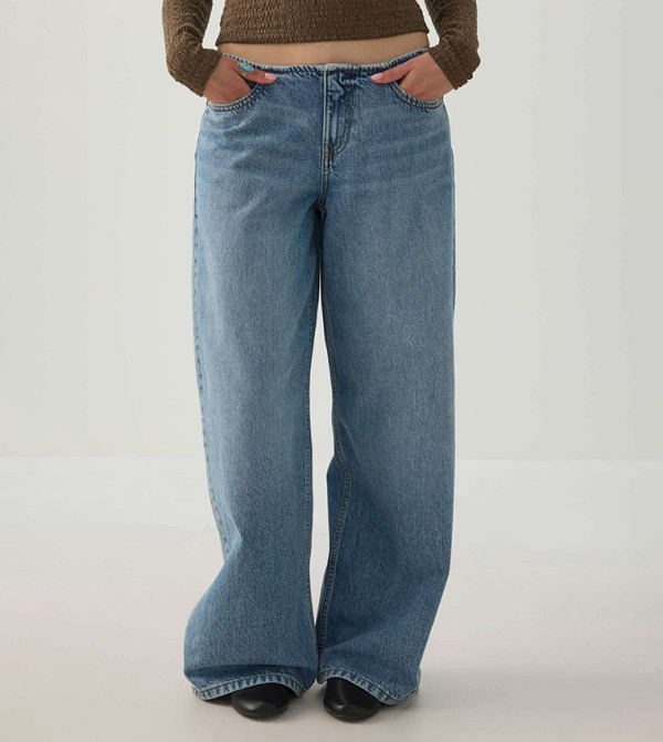 اردين  ساق واسعة - أزرق Wide Leg Jeans