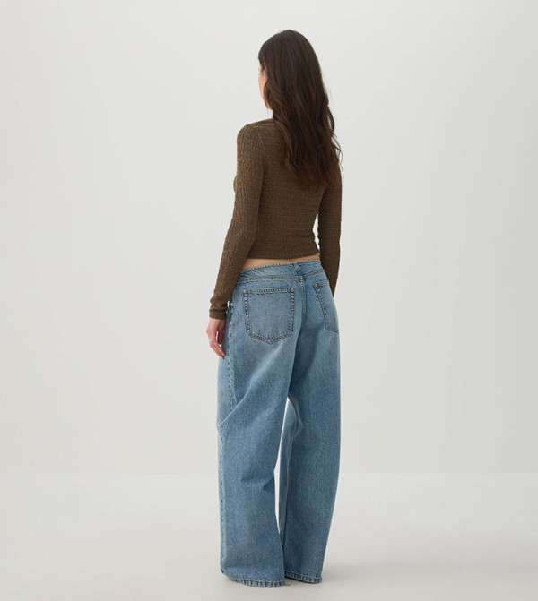 اردين  ساق واسعة - أزرق Wide Leg Jeans