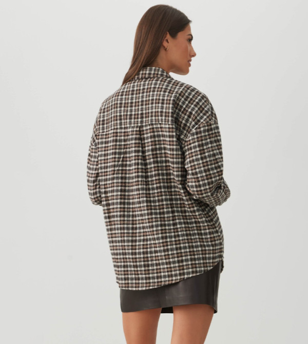 Ardene the-high-neck-shift - Brown Shirts