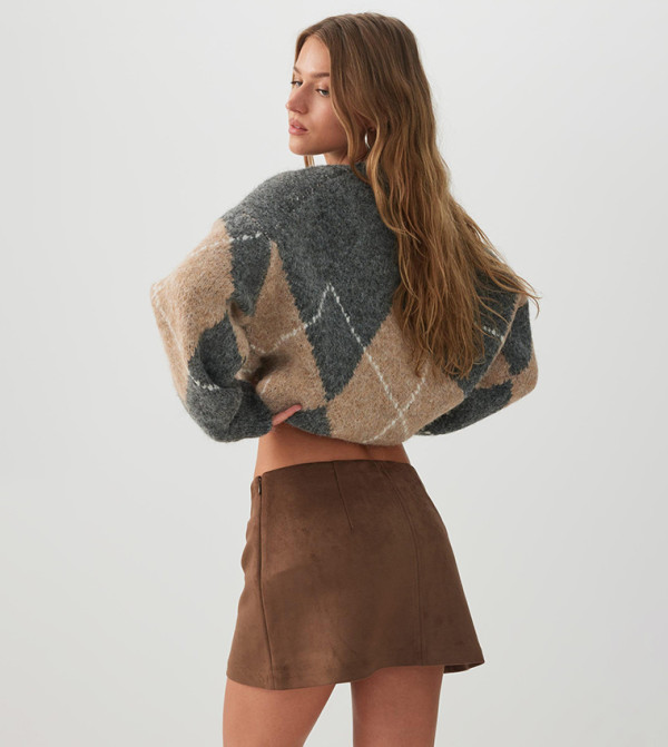 Ardene  Mini Skirts - Brown Mini Skirts