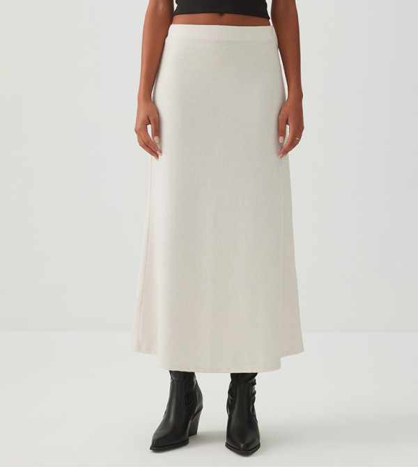 Ardene  Midi Skirts - Off White Midi Skirts