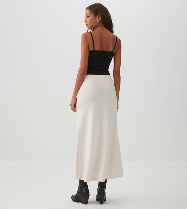 Ardene  Midi Skirts - Off White Midi Skirts