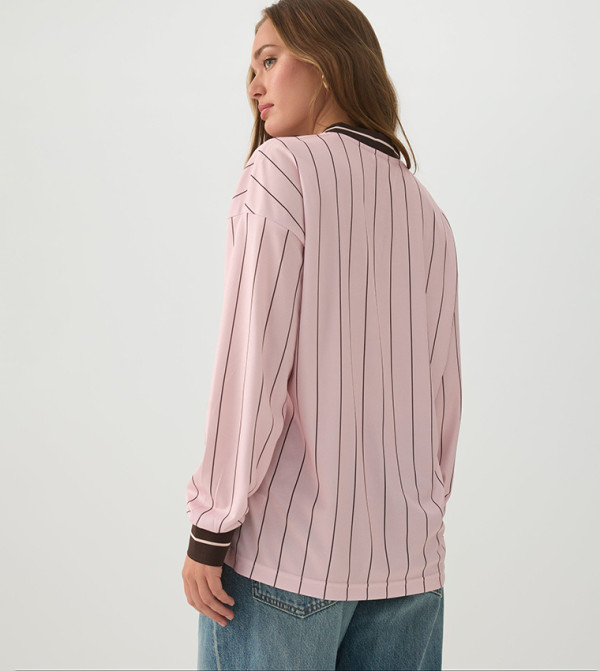Ardene T-Shirts - Pink Long Sleeve T-Shirts