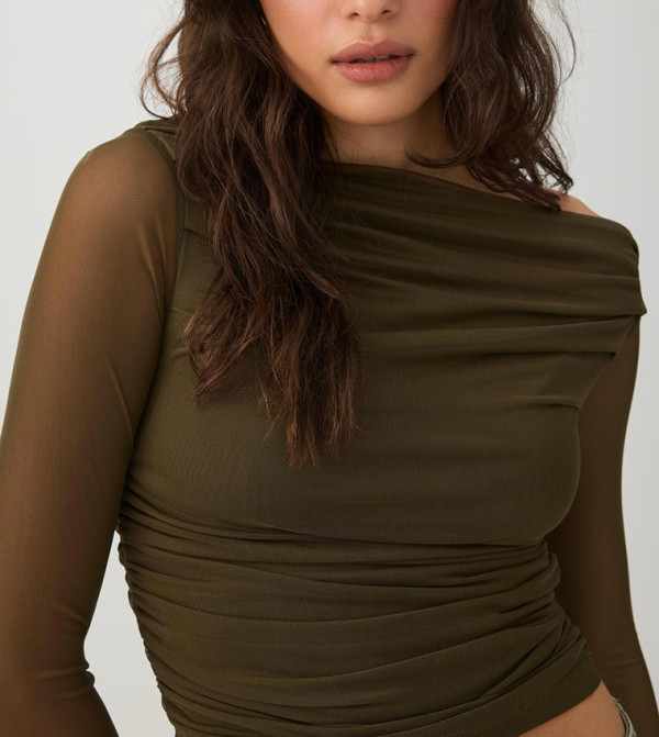 اردين توبات قصيرة - زيتي Cropped Tops