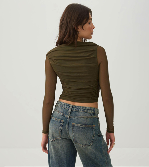 اردين توبات قصيرة - زيتي Cropped Tops