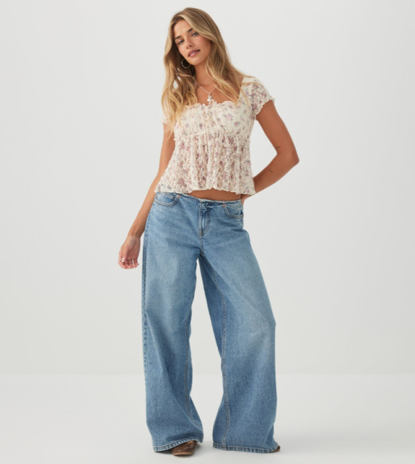 Ardene  peplum-play - Beige Cropped Tops