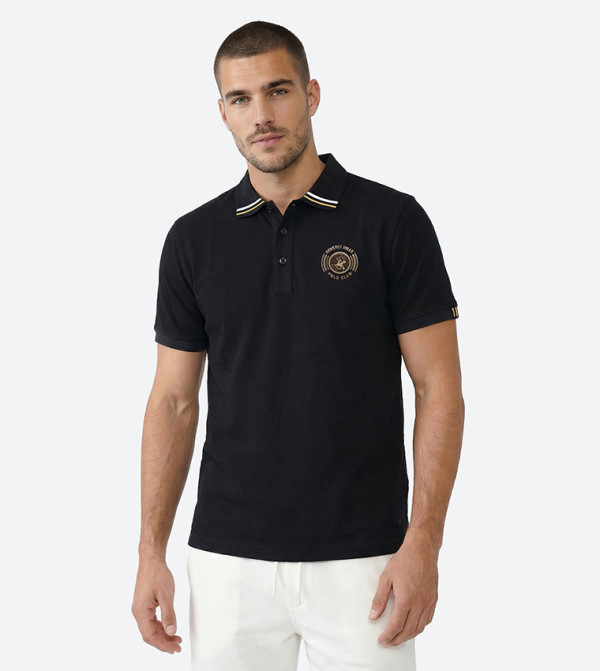 بيفرلي هيلز بولو كلوب  ملابس - أسود قمصان بولو