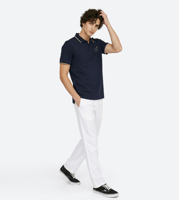 Beverly Hills Polo Club  T-Shirts - NAVY BLUE Polo T-shirts