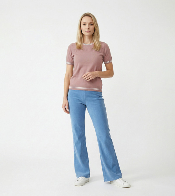Beverly Hills Polo Club  Sweaters - Taupe Round Neck Sweaters