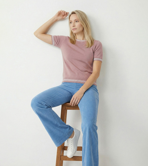 Beverly Hills Polo Club  Sweaters - Taupe Round Neck Sweaters