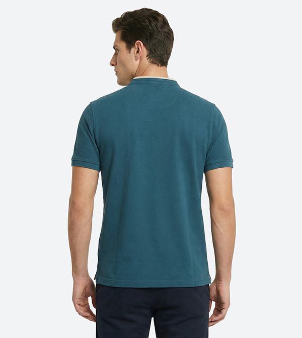 Beverly Hills Polo Club  Clothing - Teal Casual T-Shirts
