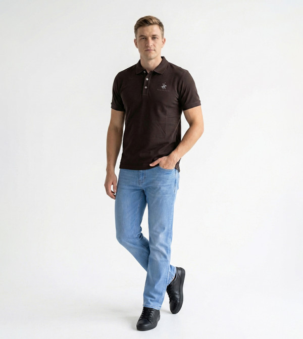 Beverly Hills Polo Club Beverly Hills Polo Club - Dark Brown Polo T-shirts