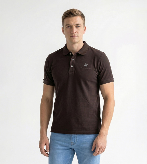 Beverly Hills Polo Club Beverly Hills Polo Club - Dark Brown Polo T-shirts