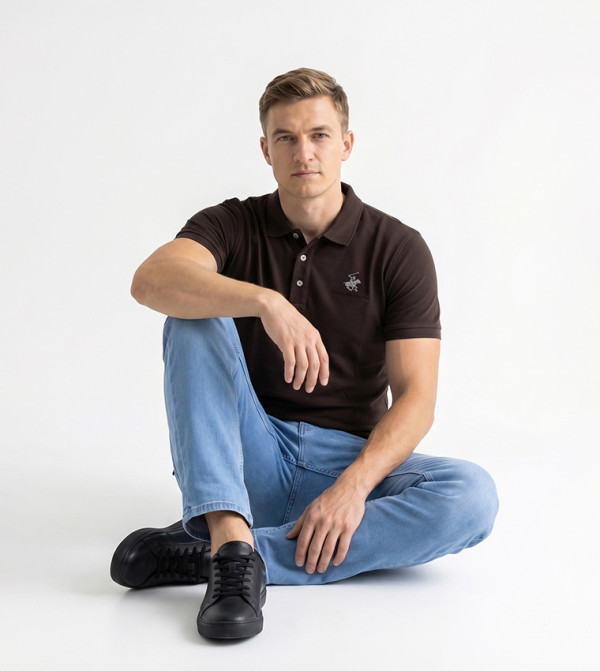Beverly Hills Polo Club Beverly Hills Polo Club - Dark Brown Polo T-shirts