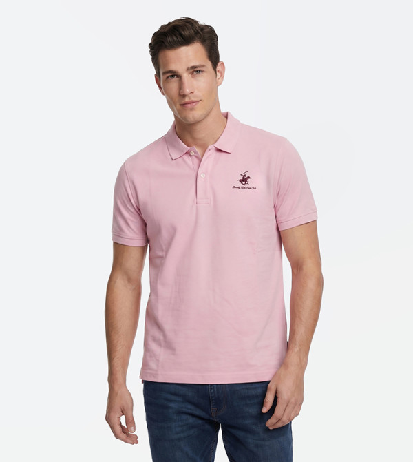 Beverly Hills Polo Club  Clothing - Pink Polo T-shirts