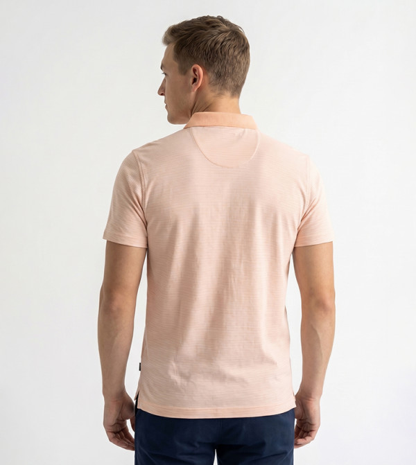 Beverly Hills Polo Club  Clothing - Peach Polo T-shirts