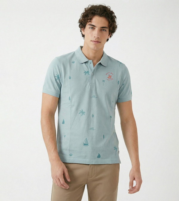 Beverly Hills Polo Club  T-Shirts - Mint Polo T-shirts