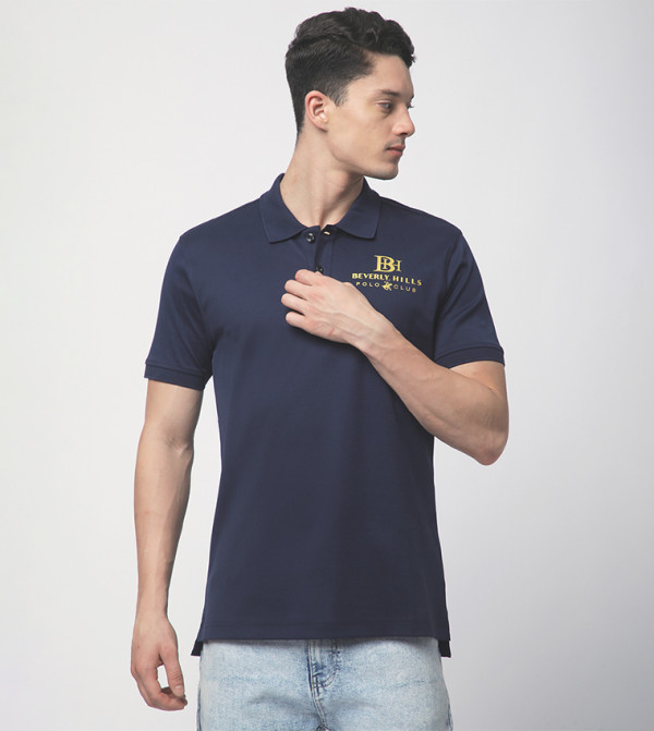 Beverly Hills Polo Club  Polo T-Shirts - Navy Polo T-shirts