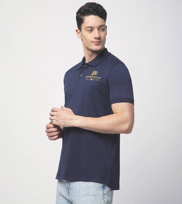Beverly Hills Polo Club  Polo T-Shirts - Navy Polo T-shirts