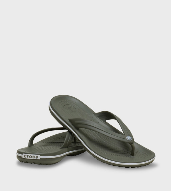 Crocs  Flip flops and Slides - Olive Flip-Flops