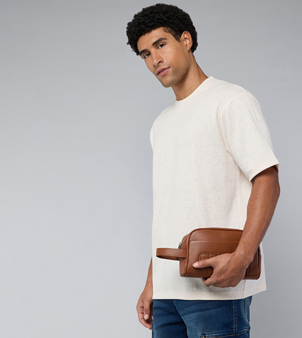 R&B Travel Bags - Brown Toiletry bags