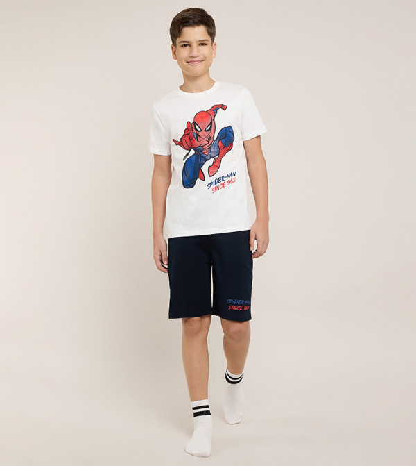 R&B  spiderman - Ivory Clothing Sets