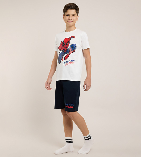 R&B  spiderman - Ivory Clothing Sets