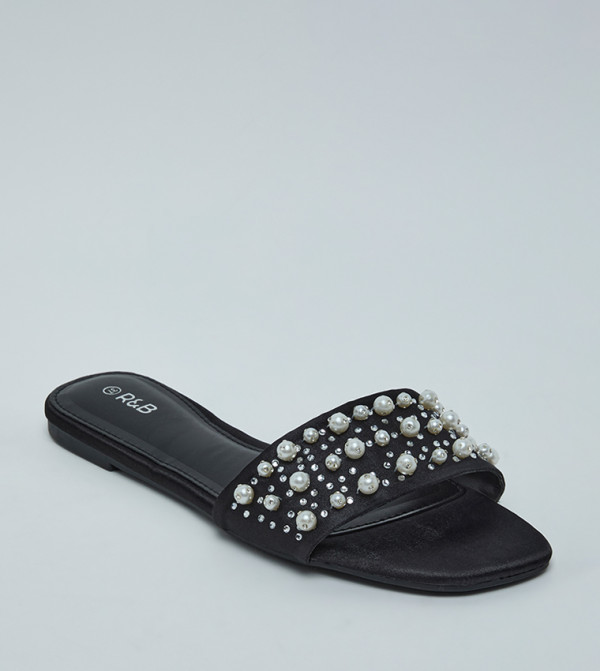 أر آند بي أر آند بي - أسود Flat Sandals