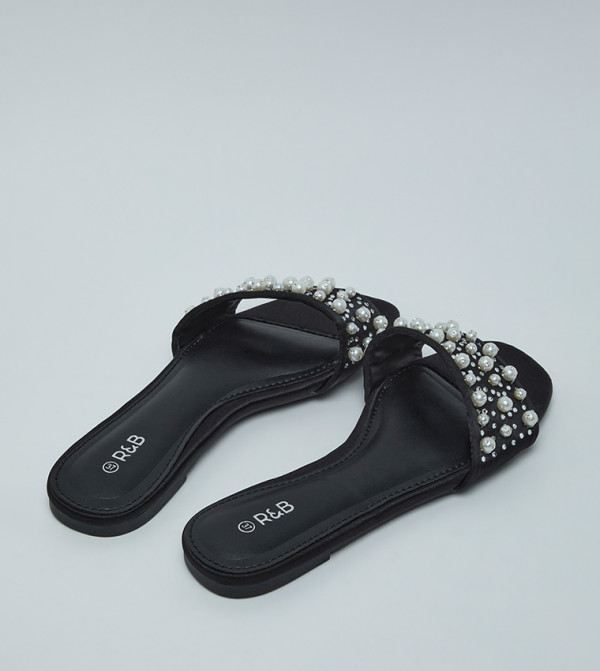 أر آند بي أر آند بي - أسود Flat Sandals