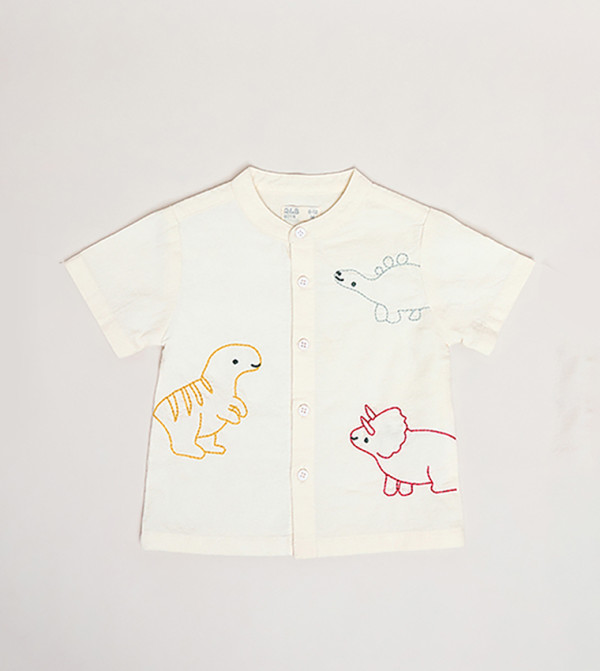 R&B  Shirts & Bottoms - Ivory Shirts & Bottoms