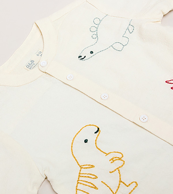 R&B  Shirts & Bottoms - Ivory Shirts & Bottoms
