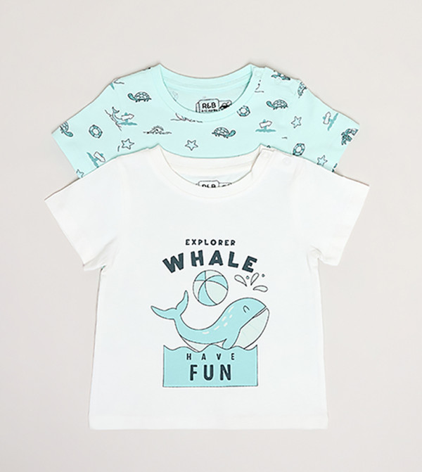 أر آند بي  nautical-sharks-sea-life - متعدد T-shirts