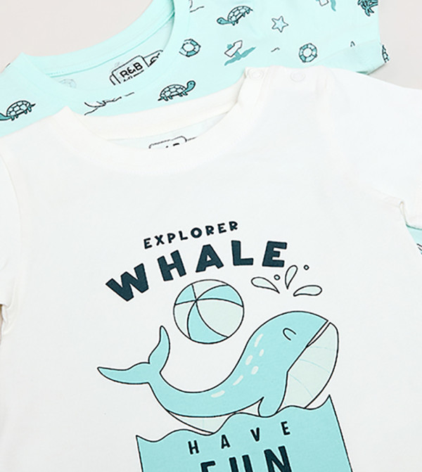 أر آند بي  nautical-sharks-sea-life - متعدد T-shirts