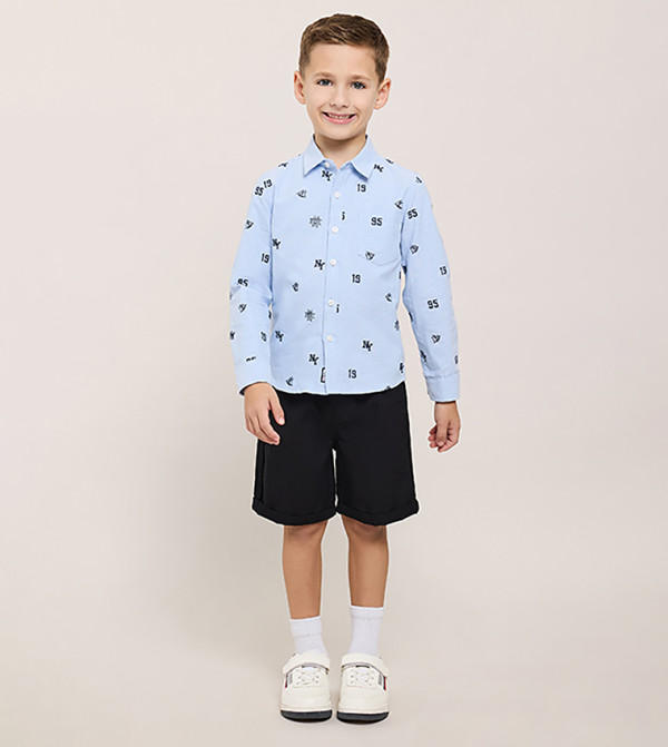 أر آند بي  قمصان  - أزرق قمصان