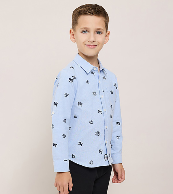 أر آند بي  قمصان  - أزرق قمصان