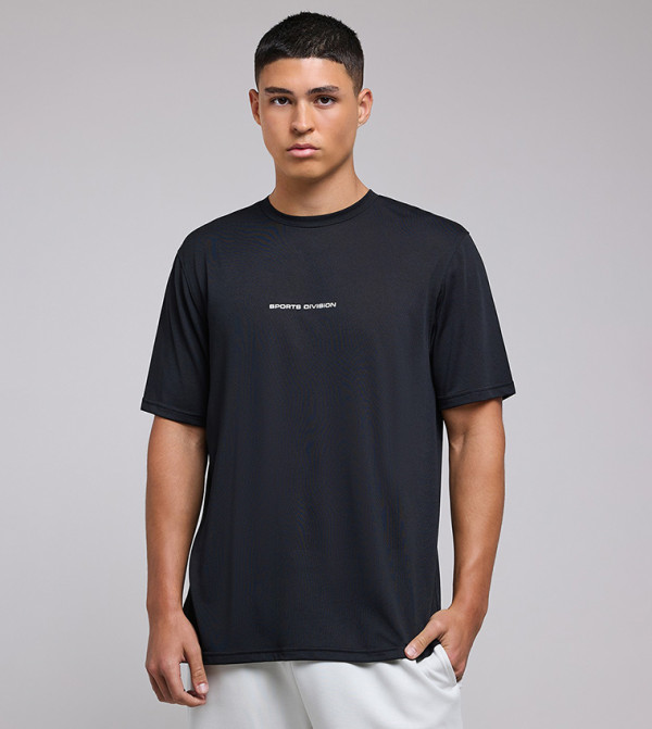 أر آند بي  ملابس رياضة - أسود T-Shirts & Vests