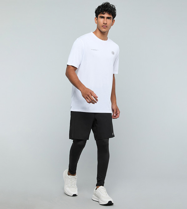 R&B V-Neck T-Shirts - White V-Neck T-Shirts