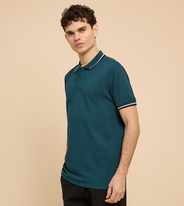 R&B R&B - Teal Polo T-shirts