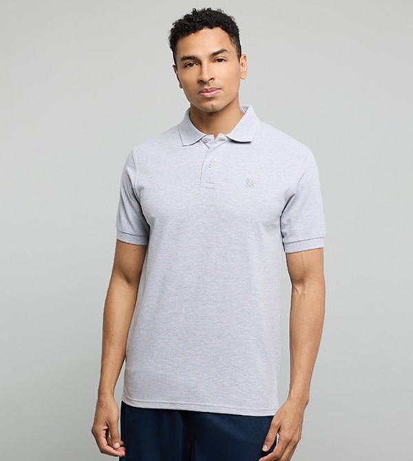 R&B  Polo T-Shirts - Grey Polo T-shirts