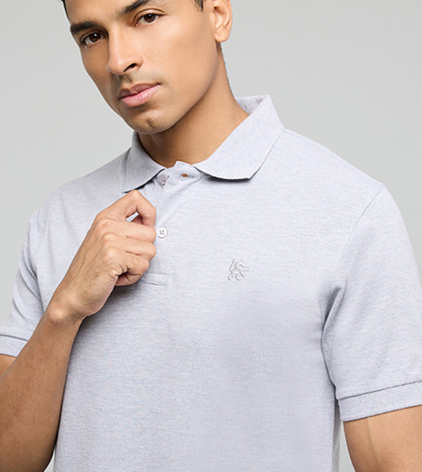 R&B  Polo T-Shirts - Grey Polo T-shirts