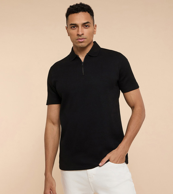R&B R&B - Black Polo T-shirts