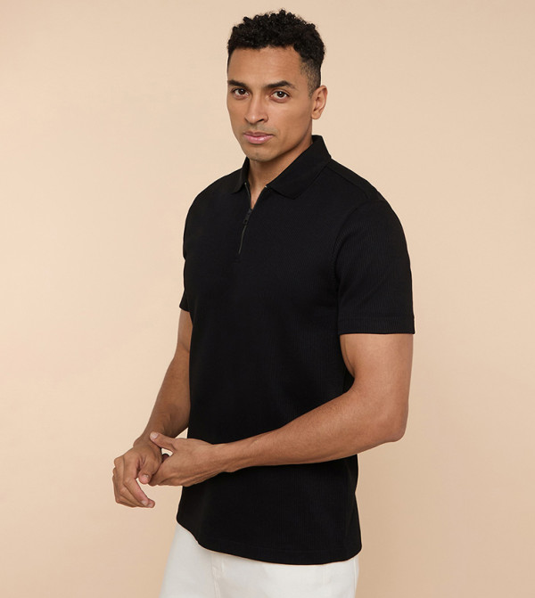 R&B R&B - Black Polo T-shirts