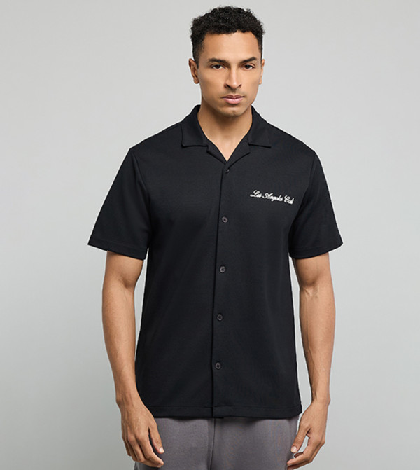 أر آند بي  ملابس - أسود Short Sleeves