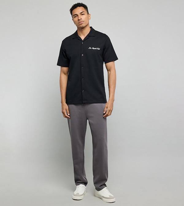 أر آند بي  ملابس - أسود Short Sleeves